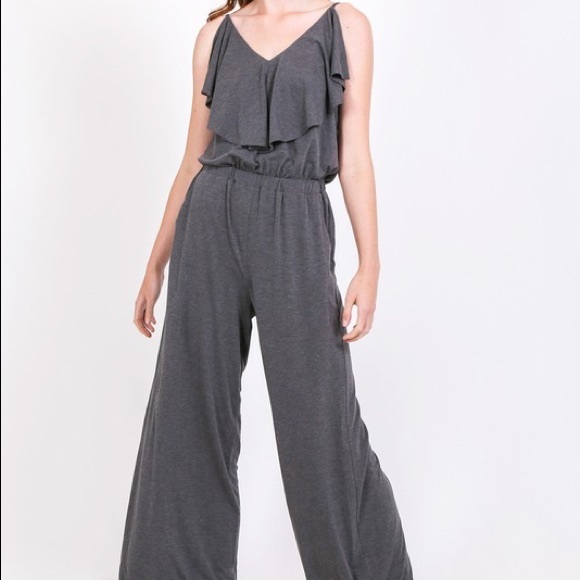 LAST 1! ❤️ Ruffled Ankle tie Super Soft Jumpsuit - Picture 5 of 7